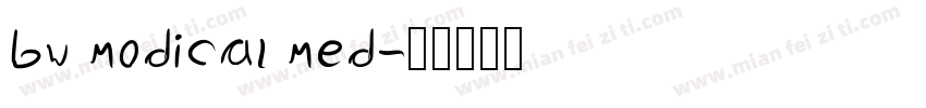 bw modical med字体转换